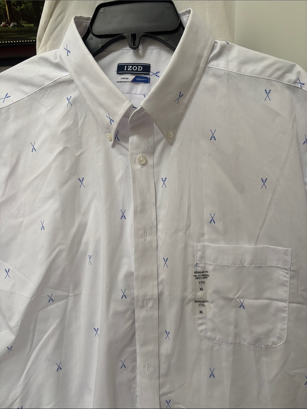 IZOD men’s summer shirt, button-down collar XL